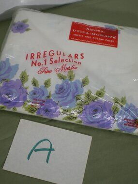 Vintage Stevens Utica-Mohawk Fine Muslin Double Flat Sheet